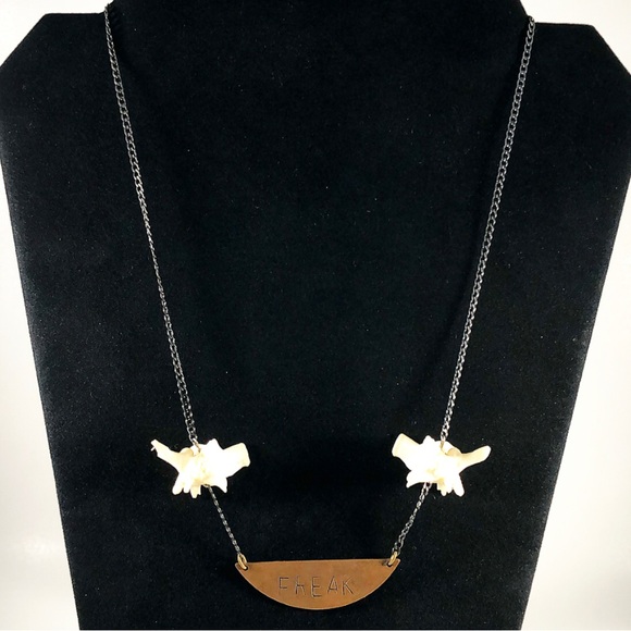 Coyote Vertebrae “FREAK” Oddities Necklace - Picture 2 of 6